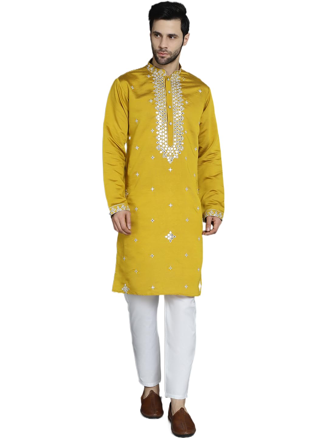jompers Men's Embroidered Kurta With Pyjama.-picture-34