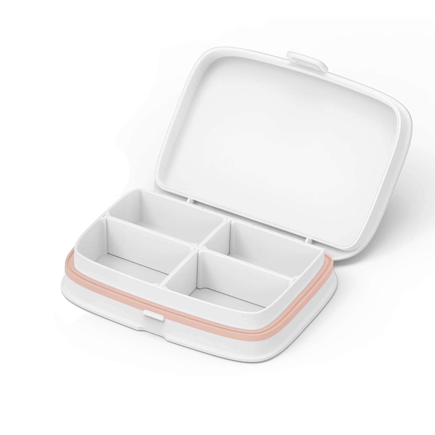 ZDQZC Slim Pill Case - Portable Pill Organizer with Removable Compartments - Leakproof Pill Holder for Daily Medication