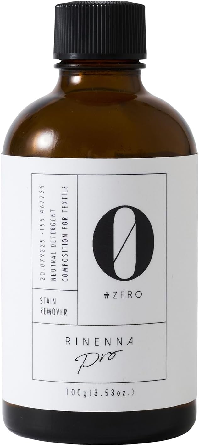 RINENNA Pro Stain Remover #ZERO 100g | Specialized for Oil, Makeup, and Sunscreen Stains | Fragrance-Free