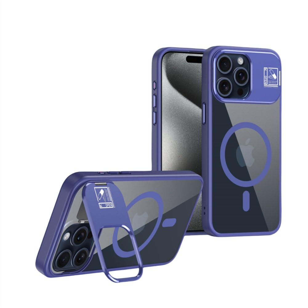 Coque de téléphone magnétique antichute iPhone 15 Pro housse de luxe avec support - 8