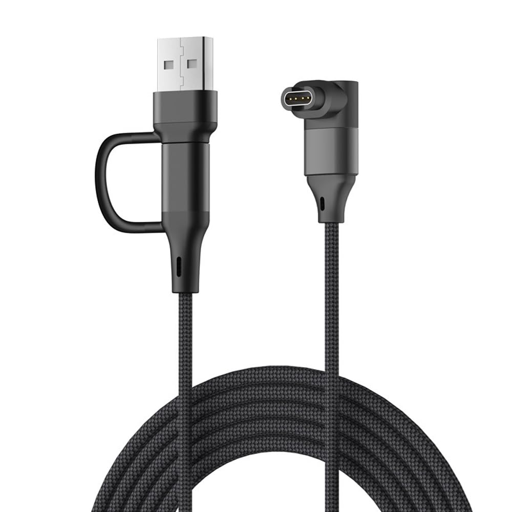 Nylon braided wire Replacement USB Charger Cable USB+TYPE C 2 in 1 for Garmin Fenix 8/7/6/5 for Garmin forerunner(More models ) Chargers Intended Cord Portable Charging Stand Station Dock.(3.28 ft)