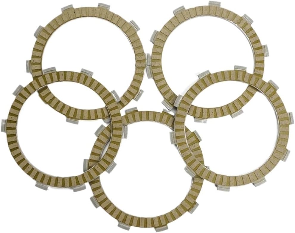 5PC Motorcycle Clutch Disc Plates Compatible With ATV KLF220 220 1988-2002 KLF250 250 2003-2011 Replacement Parts