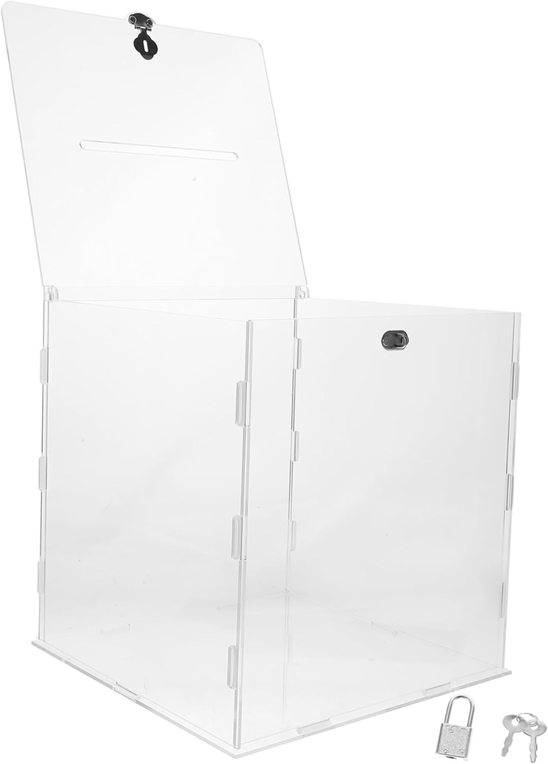 STOBOK Decorative Wedding Card Box with Lock Acrylic Money Holder for Weddings Birthdays and Graduations Elegant Transparent Container for Cards and