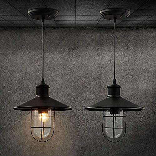 Lámpara industrial lámpara de hierro forjado tipo jaula chandeliers para cocina loft 5