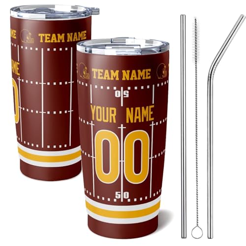 Image of ANTKING W Tumbler 20 oz Travel Coffee Cup for Men Women Boy Custom Name Number Gifts