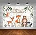 Woodland Backdrop for Baby Shower Jungle Animals Theme Baby Shower Background Woodland Baby Shower Decorations Vinyl Woodland Background for Birthday Party 5x3ft