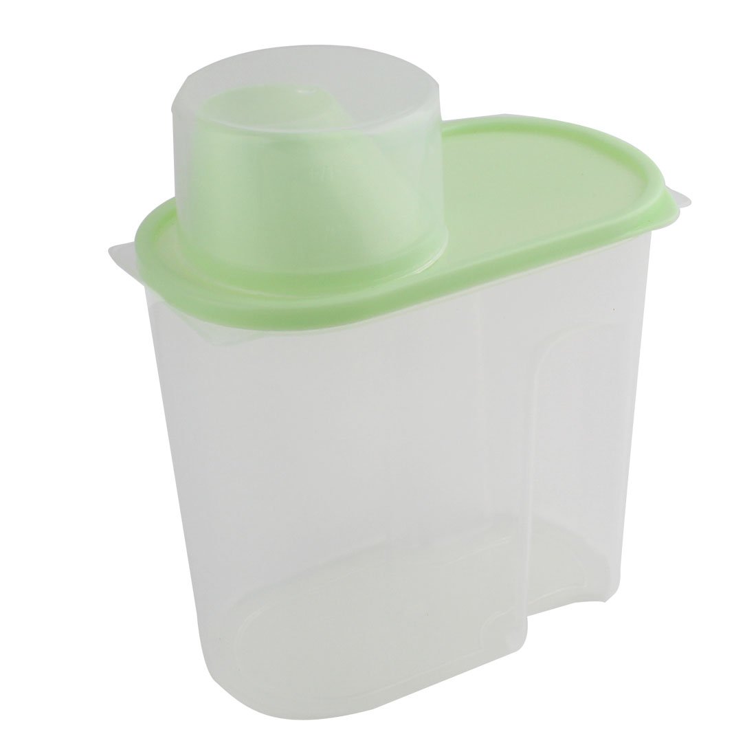 uxcell Plastic Family Kitchenware Sugar Rice Food Fresh Storage Box Container 1.9L Green
