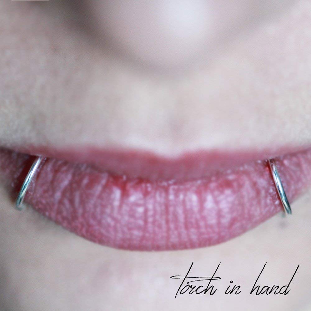 Set of 2 Sterling Silver Fake Lip Rings