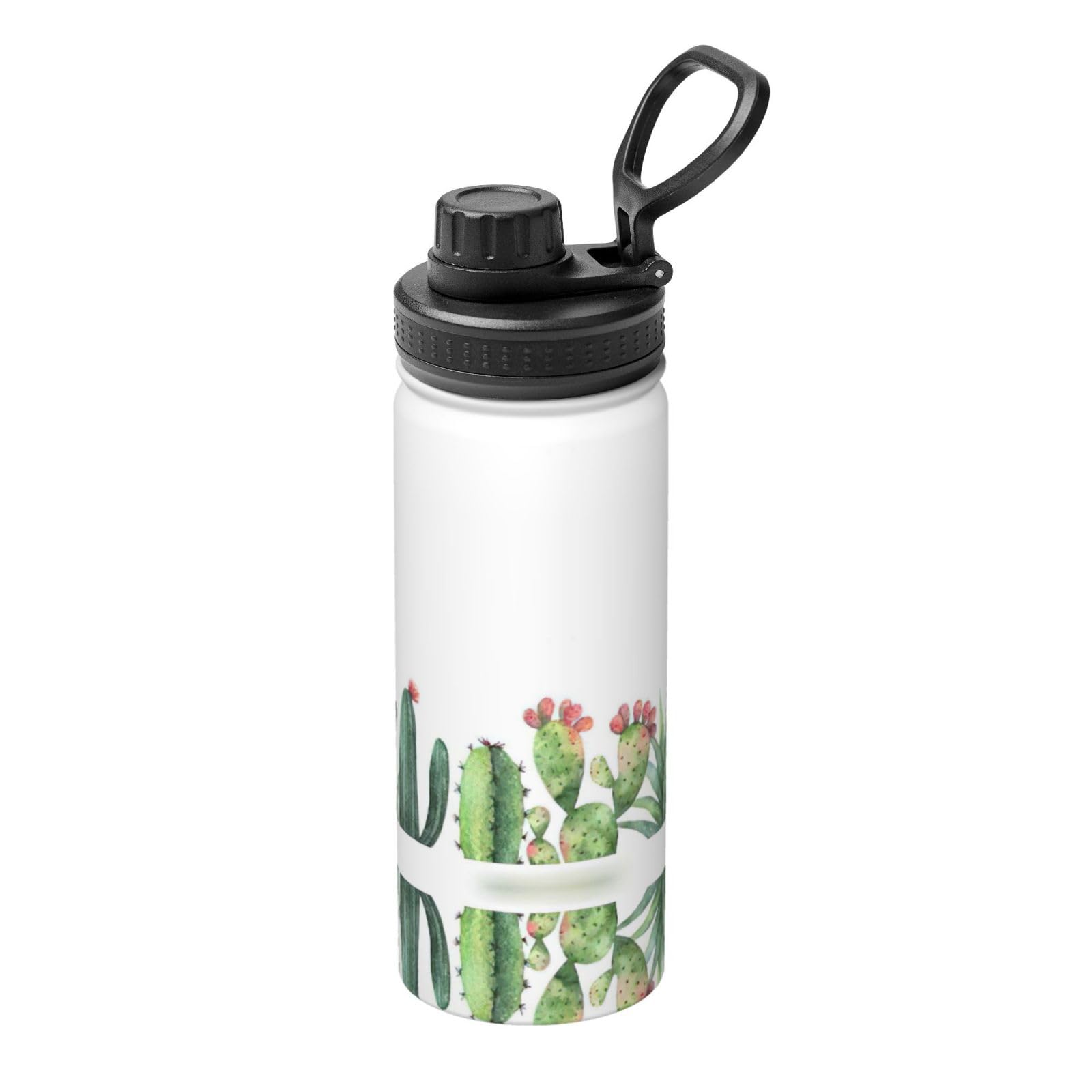Kfjghhl Insulated Stainless Cactus Flower Steel Water Bottle For Sport Gym Travel Leak Camping Hiking Hydration