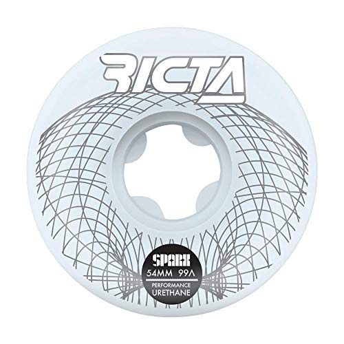 Image of Ricta Wheels Wireframe Sparx Skateboard Wheels 99a White 54mm