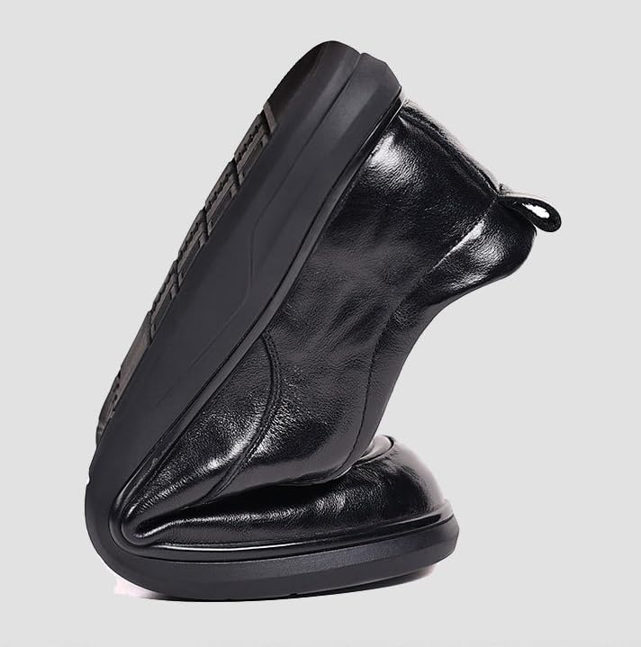 Men's Slip-On Loafers Leather Casual Business Non Slip Work Formal Dress Comfortable Formal Oxford Shoes4