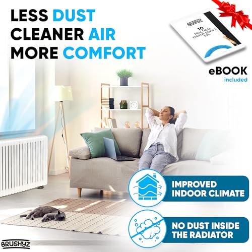 BRUSHYZ Radiator Cleaner Brush 115cm I Flexible Scratch-Free Slim Radiator Brushes for Cleaning I Soft Polyester I Radiator Duster Brush Long Thin & Washable I Fits 99% of Gridded & Non-Gridded Heater - Image 6