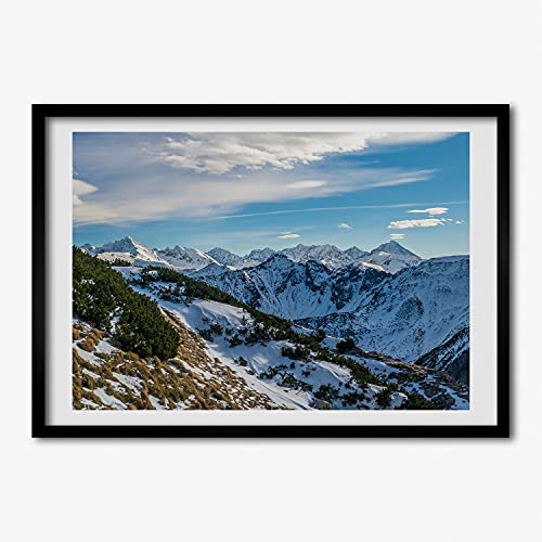 Cadre en bois moderne Tulup 70x50 cm avec affiche Couronne Des Tatry pour salon élégant