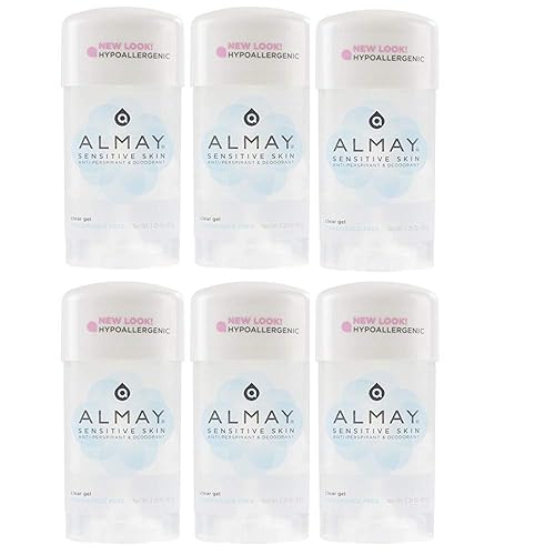 Almay Sensitive Skin, Gel transparente sin fragancia, 2.25 onzas, (paquete de 6)