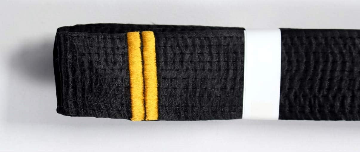 Shihan2 DAN BAR Karate Black Belt Satin Embroidery 2 DAN BAR 320cm Length Kempo Kickboxing