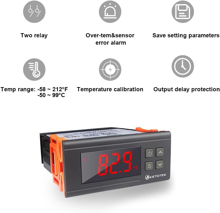 KETOTEK KT1000 Digital Temperature Controller features overview