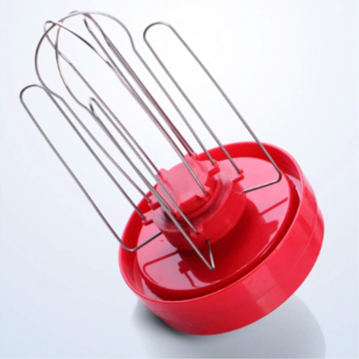 Manual Batter Dispenser with Measuring Cup, Stainless Steel ABS Red