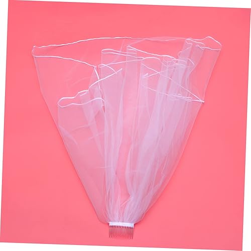 Miniatura 4 de Beavorty Joyas para el cabello para boda Velo de Novia para encaje blanco velos de novia de boda accesorios para el cabello velo de cuentas blancas