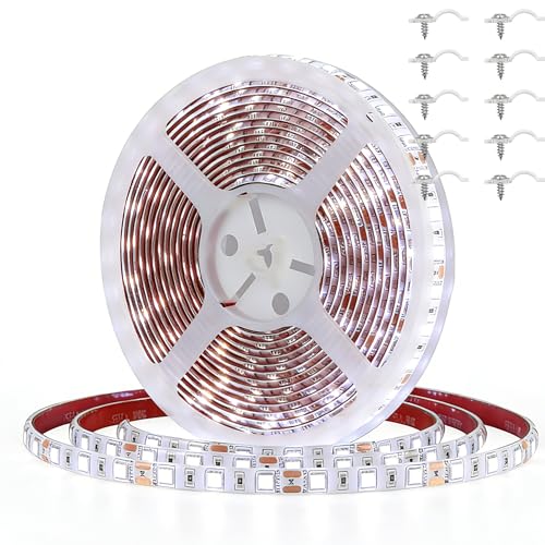 Obcursco Pontoon LED Strip Lights, IP68 Waterproof Marine Boat Interior and Deck Lights for Night Fishing, Yacht Accessories, Ideal for Pontoon and Fishing Boats(16.5FT, White)