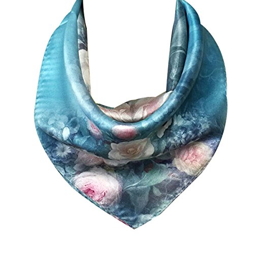 allydrew Charmeuse Silk Neckerchief Square Scarves