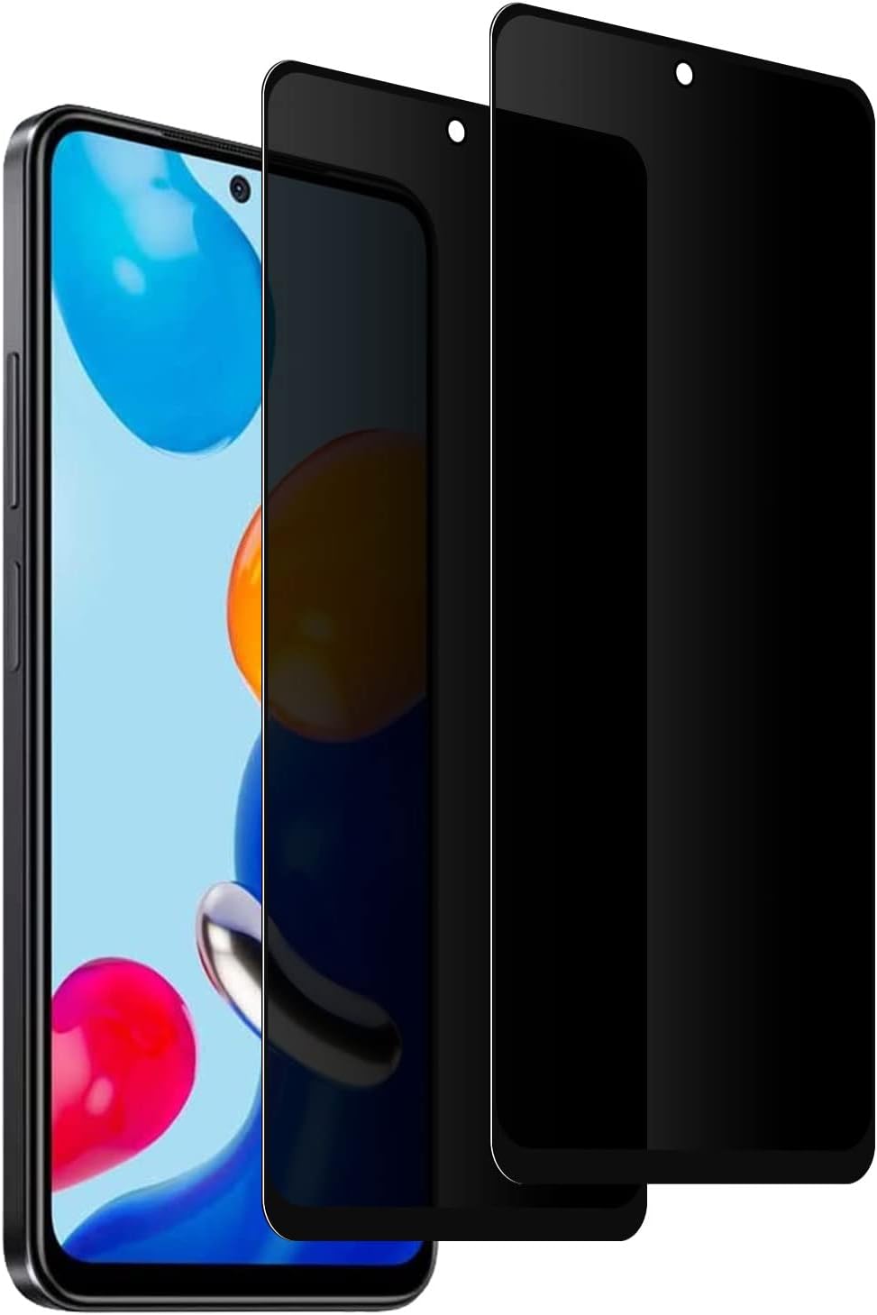 Funrae Privacidad Protector de Pantalla para Xiaomi Redmi Note 11/Note 11S 6.43”/Poco M4 Pro 4G [2 Piezas], 9H Dureza Anti Spy Cristal Vidrio Templado Anti Espía Screen Protector Privacy Vidrio