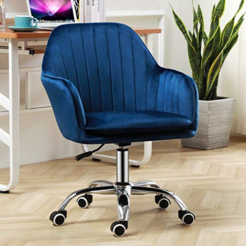 Chaise informatique au milieu du dos ergonomique et pivotante en velours
