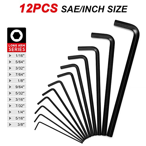 Mount 25Pcs Hex Key Set, Professional Short Arm Long Arm Allen Key Wrenches, Cr-V Alloy Steel, Portable Driver Tool Kit With Hinged Carry Case For Home Maintenance, Metric/Sae (Up To 10Mm,3/8In) #TOP2