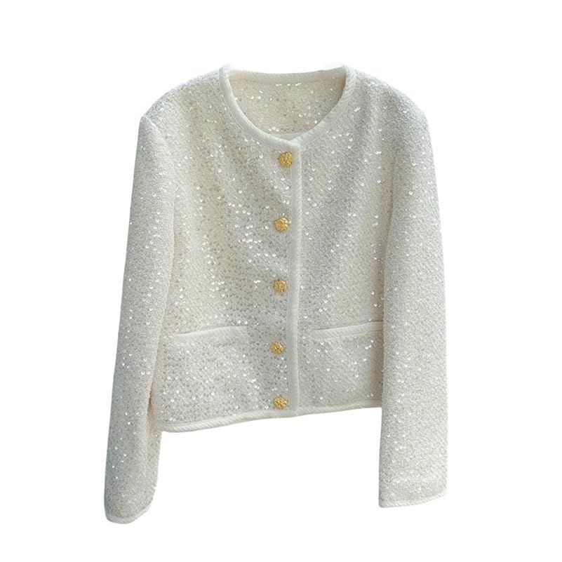 Veste courte en tweed pour briller en soirée et au bureau au quotidien