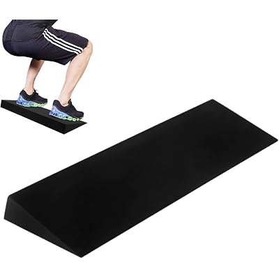 Squat Wedge Block, Lightweight Eva Non-Slip Slanting Yoga Pilates Wedge, Adjustable Squat Footrest Tilt Plate, Portable Lacing Board for Calf Stretches Weightlifting Recovery Training