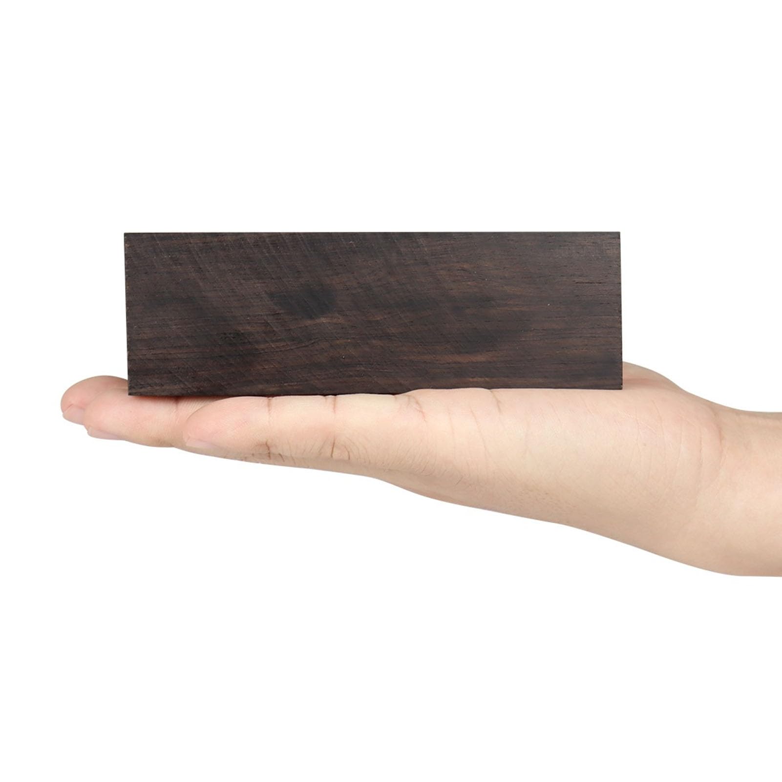 Ebenholz-Schnittholz, 125 X 50 X 40 Mm, Schwarzes Ebenholz-Schnittholz, Alterungsbeständiges Rohholz-Griffplattenmaterial für DIY-Musikinstrumentenwerkzeuge und Schneidergriffe