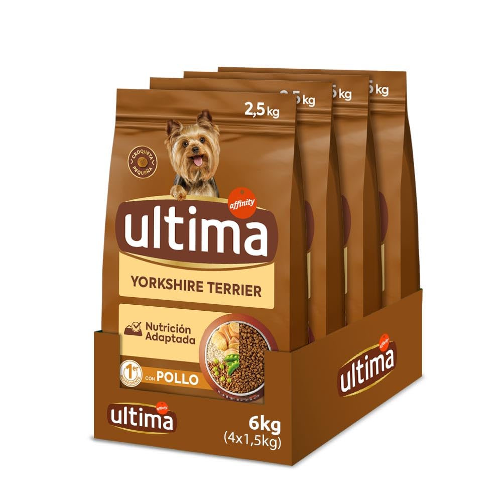 Ultima Cibo per Cani Mini Yorkshire con Pollo - Confezione da 4 x 1,5 kg - Totale: 6 kg