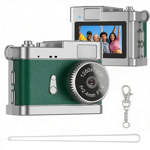 READFACE Tiny Digital Camera, Wearable Necklace Accessory Camera for Casual Daily Use, Trendy Mini Camera with Small Screen