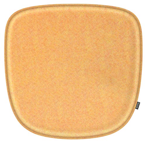 Feltd.Eco Feltro Cuscino Adatto per Kartell Piuma - 30 Colori - Opzionale incl. Antiscivolo E Imbottito - Parte Alta - Arancione Giallo, 40x39cm
