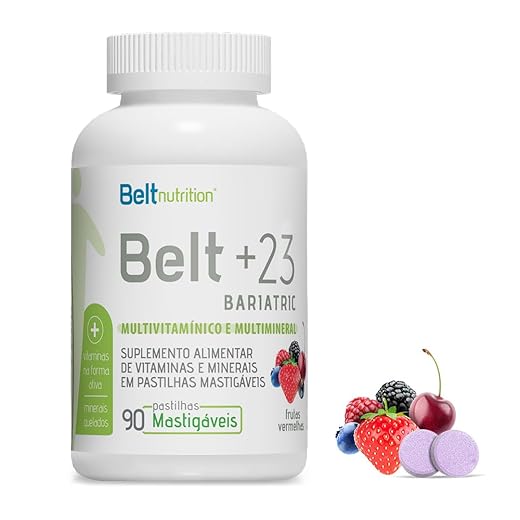 Belt +23 Bariatric MASTIGÁVEL Multivitamínico e Multimineral 150 Pastilhas (150 Pastilhas, Frutas Vermelhas)