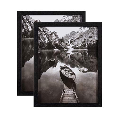 Umical 8X10 Picture Frame 2 Pack Black Wood Photo Frames With Hd Plexiglass Landscape/Portrait Picture Frame For Wall And Tabletop Display #TOP4