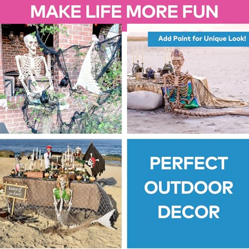 Fun Express 73", 6 Ft, Life Size Original Mermaid Skeleton decor Halloween Decoration, Plastic, Posable, Outdoor and Indoor Use, Halloween and Mystical Decor3