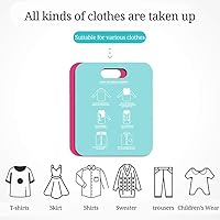 Vista 4 de Zerodis Tabla plegable para camisas, tabla plegable para camisetas, tabla plegable de plástico, carpeta de lavandería, herramienta de almacenamiento