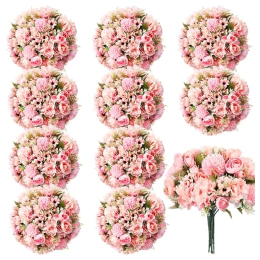 Artificial Pink Peonies Flower Bouquet
