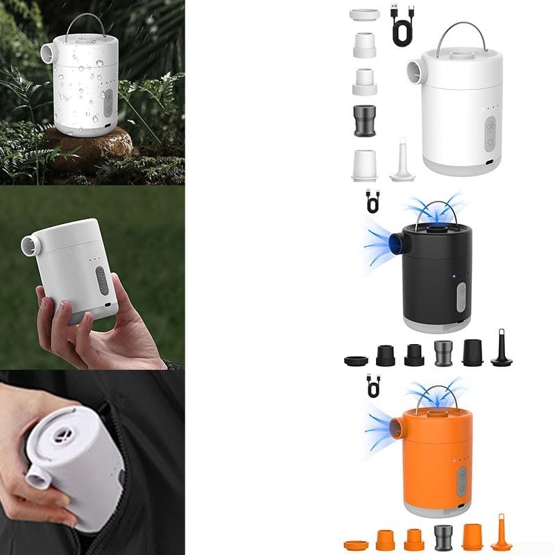 Mini bomba de aire portátil, bomba de aire inalámbrica para inflar rápidamente equipo al aire libre, colchón de aire, almohadilla de dormir, almohadas de aire, anillos de natación, bolsas de vacío