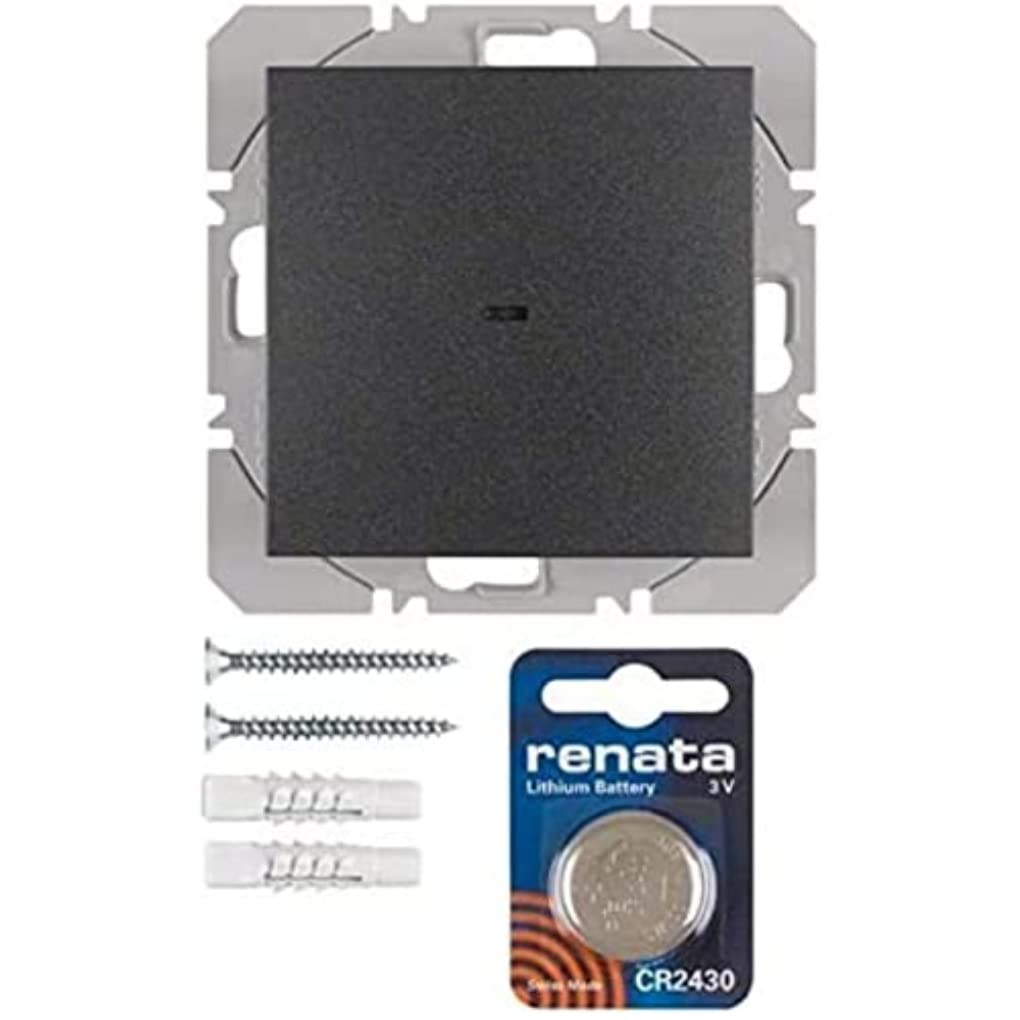 Émetteur radio KNX Hager Berker S1 anthracite bouton poussoir quicklink