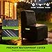 GJCOVYRA Outdoor Recliner Chair Cover, Waterproof Heavy Duty All-Weather Protection 600D Oxford Fabric Covers for Lawn/Garden Recliner Chiar,with Reflective Strip，Black