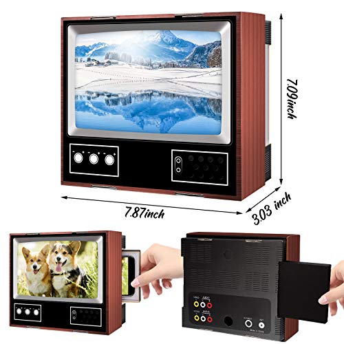 Amplifier 3D Mobile Phone Screen Magnifier Portable Retro Tv Phone, Mini Tv Cell Phone Holder Foldable Holder Stand For Most Smartphone Movie Video #TOP2