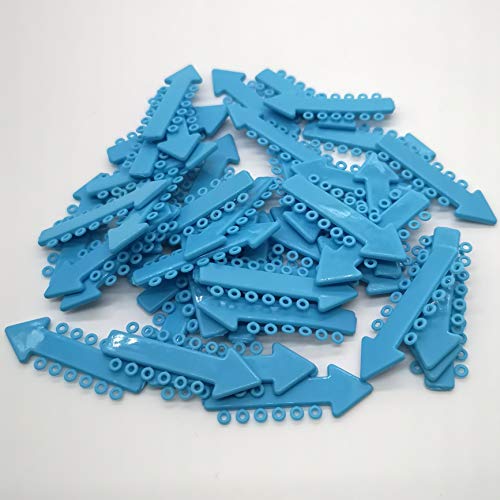 Sino Dental Group Orthodontic Braces Bracket Ligature Ties Colorful V Ties For Braces 1040pcs/Pack Short (Blue)