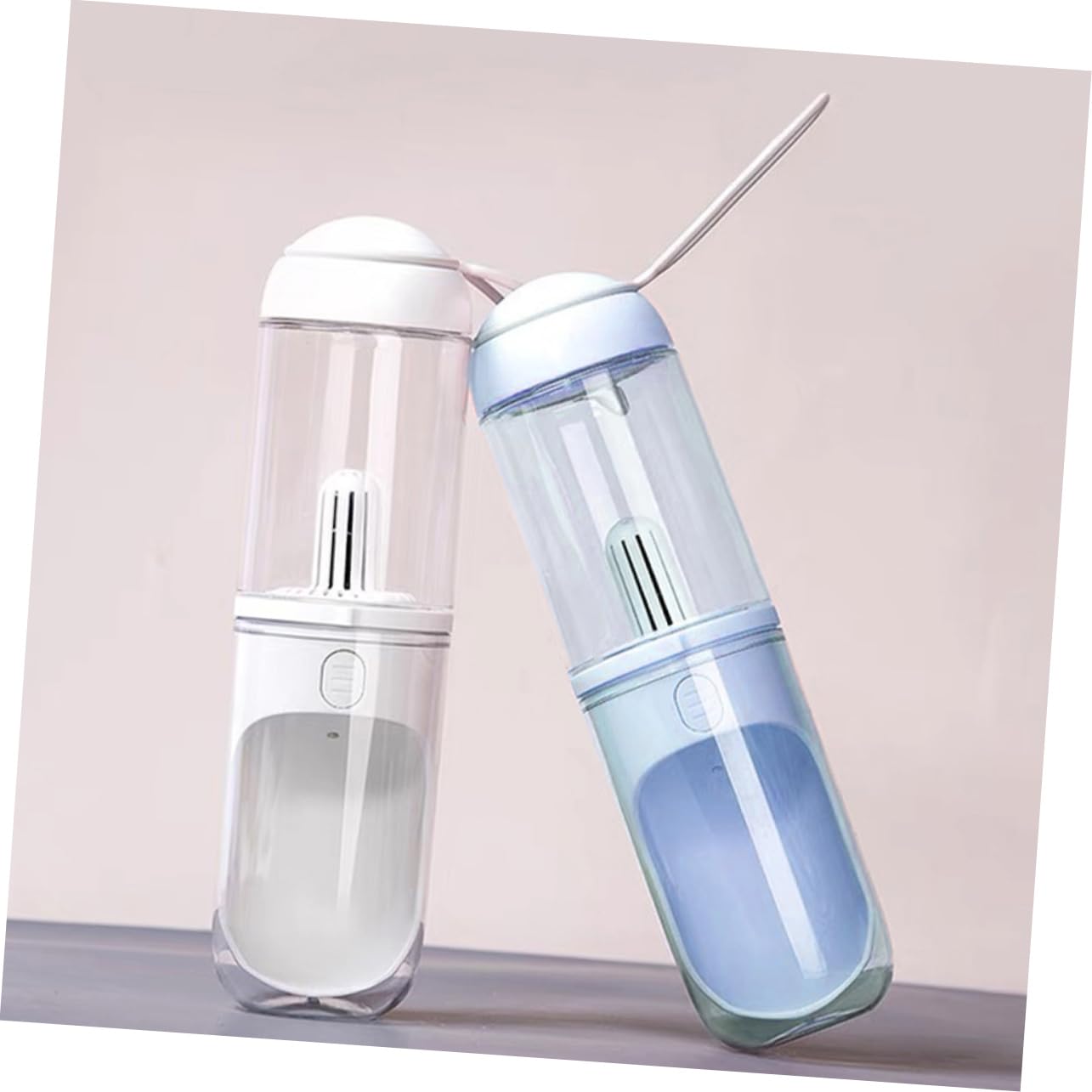 Borraccia per Cani Portatile 330ml, Dispenser Acqua per Animali, Apertura Mano, Design di Perdite per Uscire