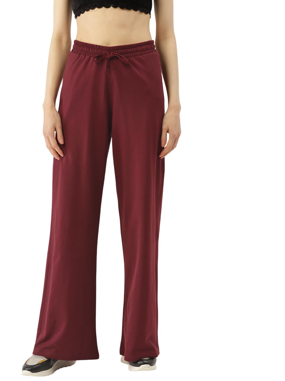 FEMEA Women Solid Wide Leg Track Pants-picture-13