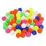 X AUTOHAUX 70pcs Bike Bicycle Wheel Spoke Bead Decoration Round Shaped Plastic Bead Clip Multicolor