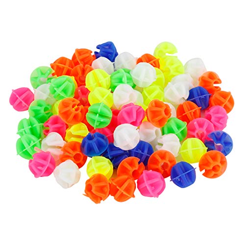 X AUTOHAUX 70pcs Bike Bicycle Wheel Spoke Bead Decoration Round Shaped Plastic Bead Clip Multicolor