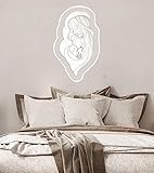 100% MADE IN ITALY MAZZOLA LUCE capezzale Moderno Sacra Famiglia Quadro per Camera da Letto Bianco Nocciola Made in Italy