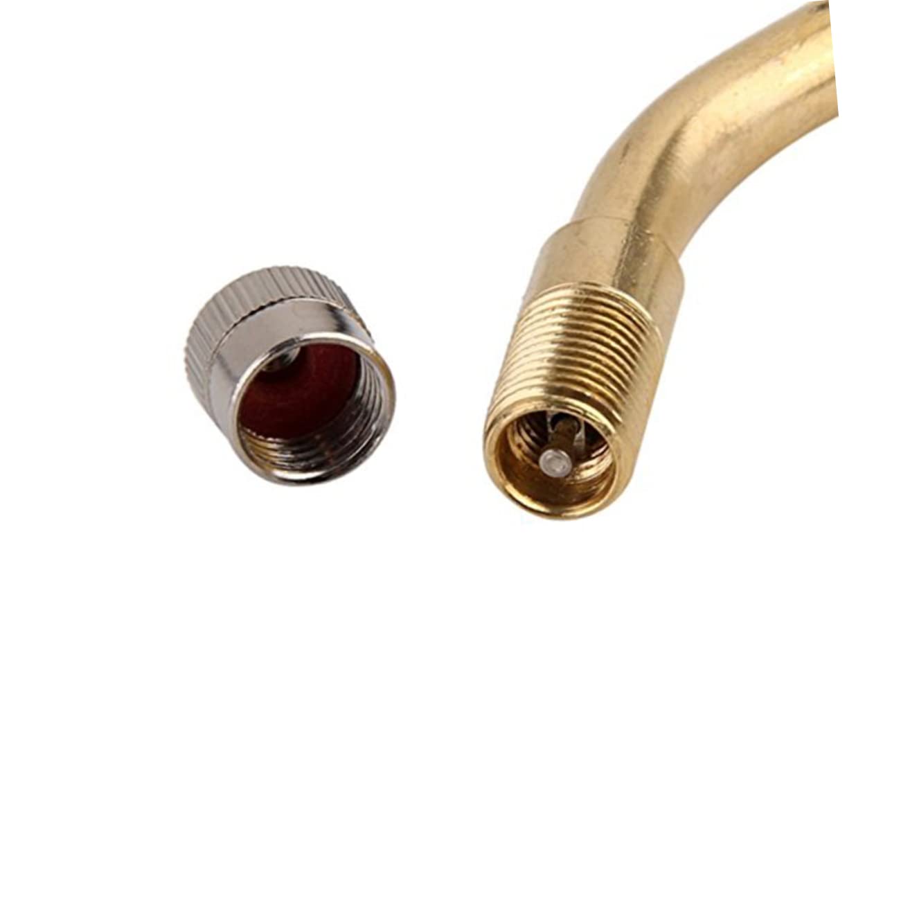 Ciieeo 2Pcs Angled Extension Adapter for Car Motorcycle Scooter Valve Stem Extender Yellow Durable Design for Easy