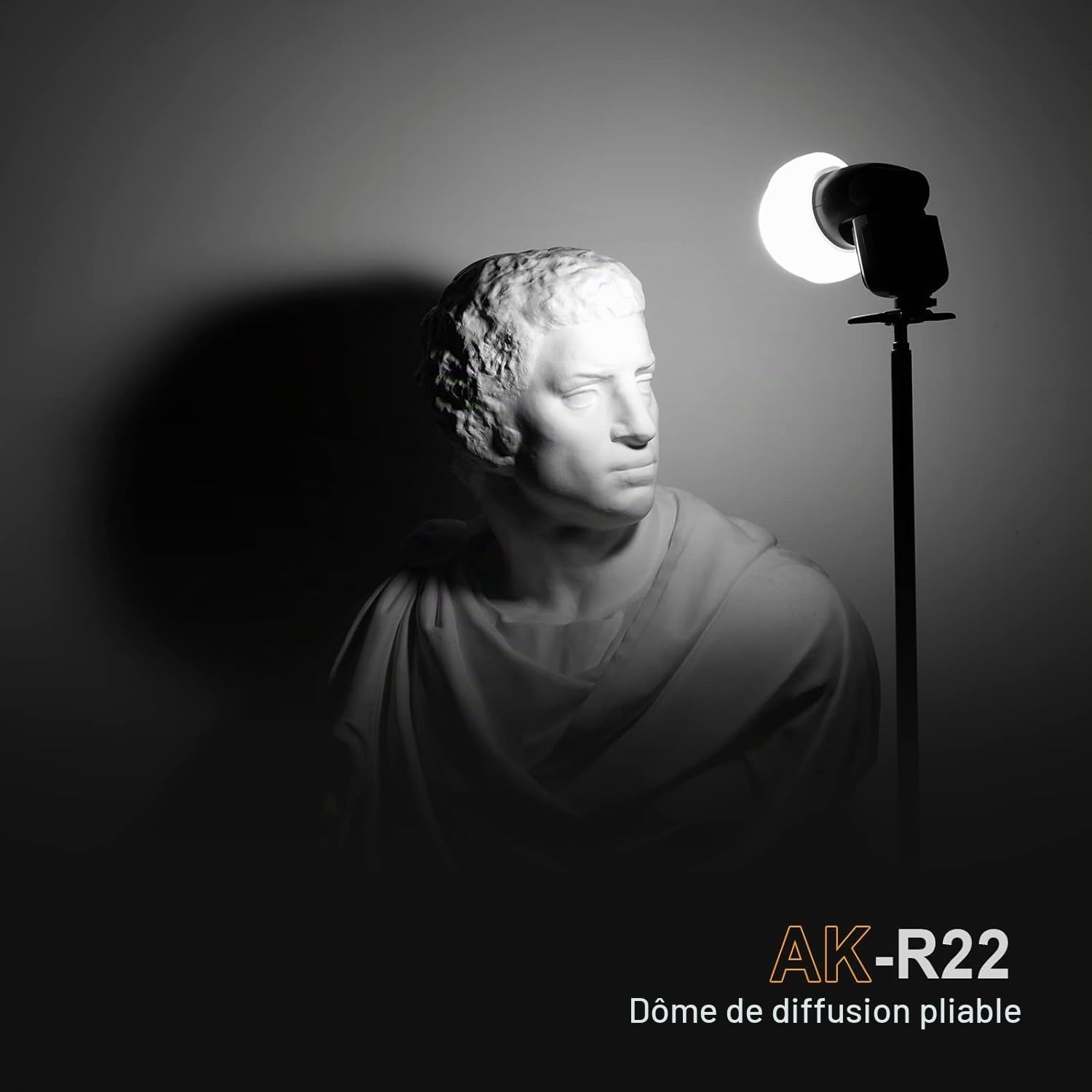 Godox AK-R22 Dôme diffuseur de Photographie en Silicone Pliable pour flashs de la série V1 AD100PRO AD200PRO (avec H200R) Studio Photographie Portrait Diffusion en Direct